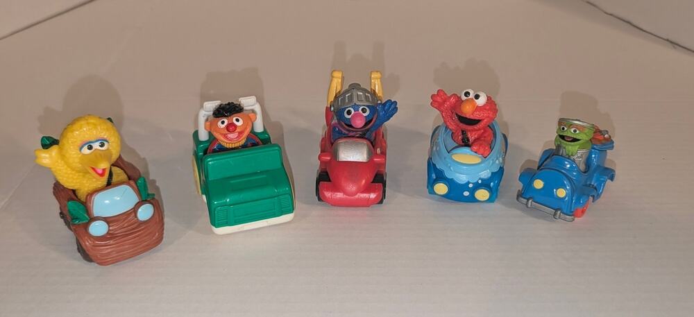 Lot 5 Vintage Sesame Street Muppets Cars Preschool Pretend Play